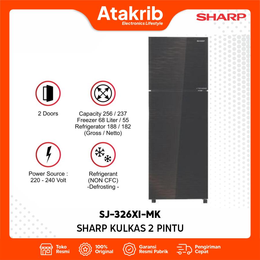 SHARP KULKAS 2 PINTU SMALL SJ-326XI-MK 