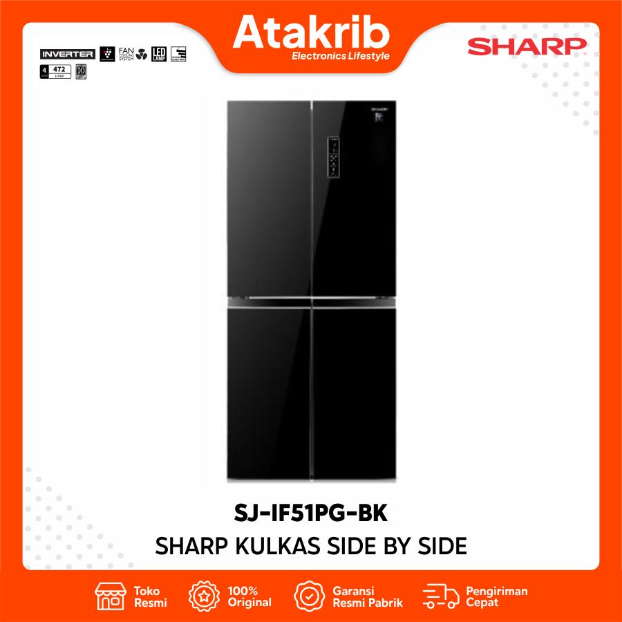 SHARP KULKAS MULTI DOOR SJ-IF51PG-BK 