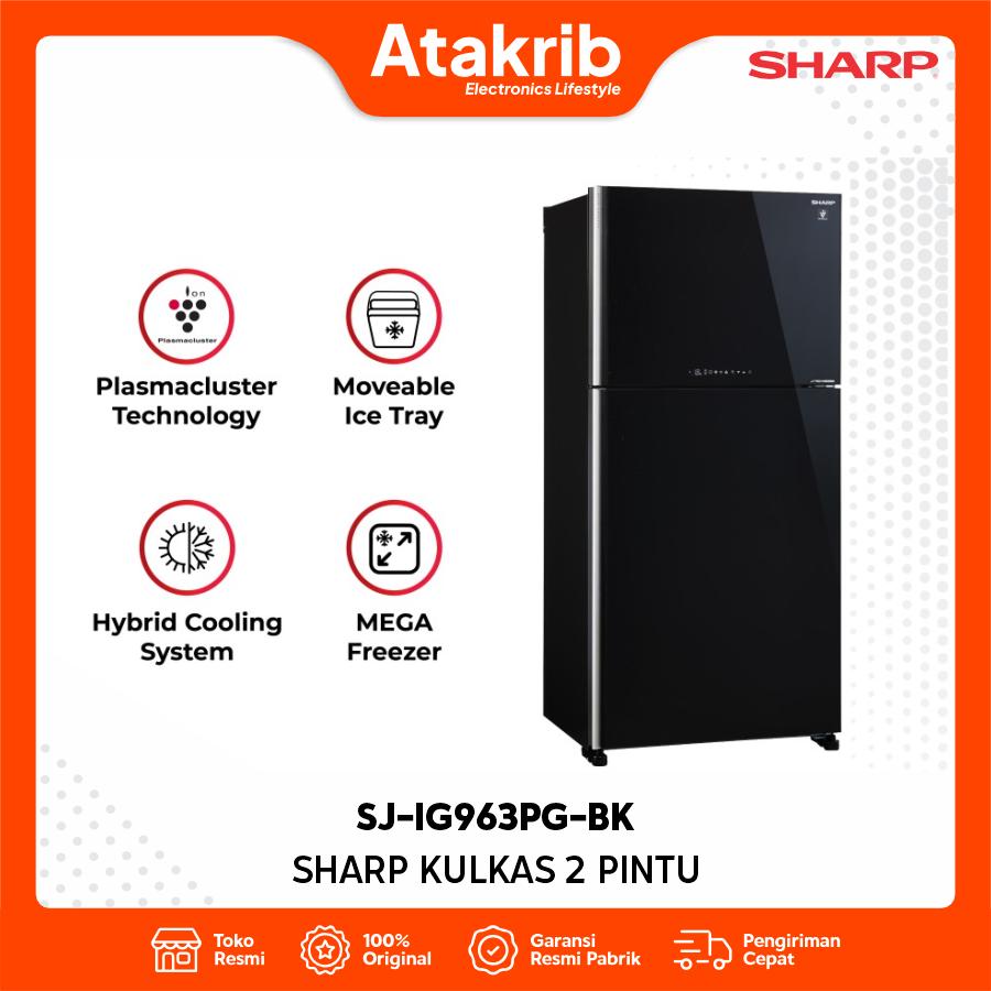 SHARP KULKAS 2 PINTU BIG SJ-IG963PG-BK 
