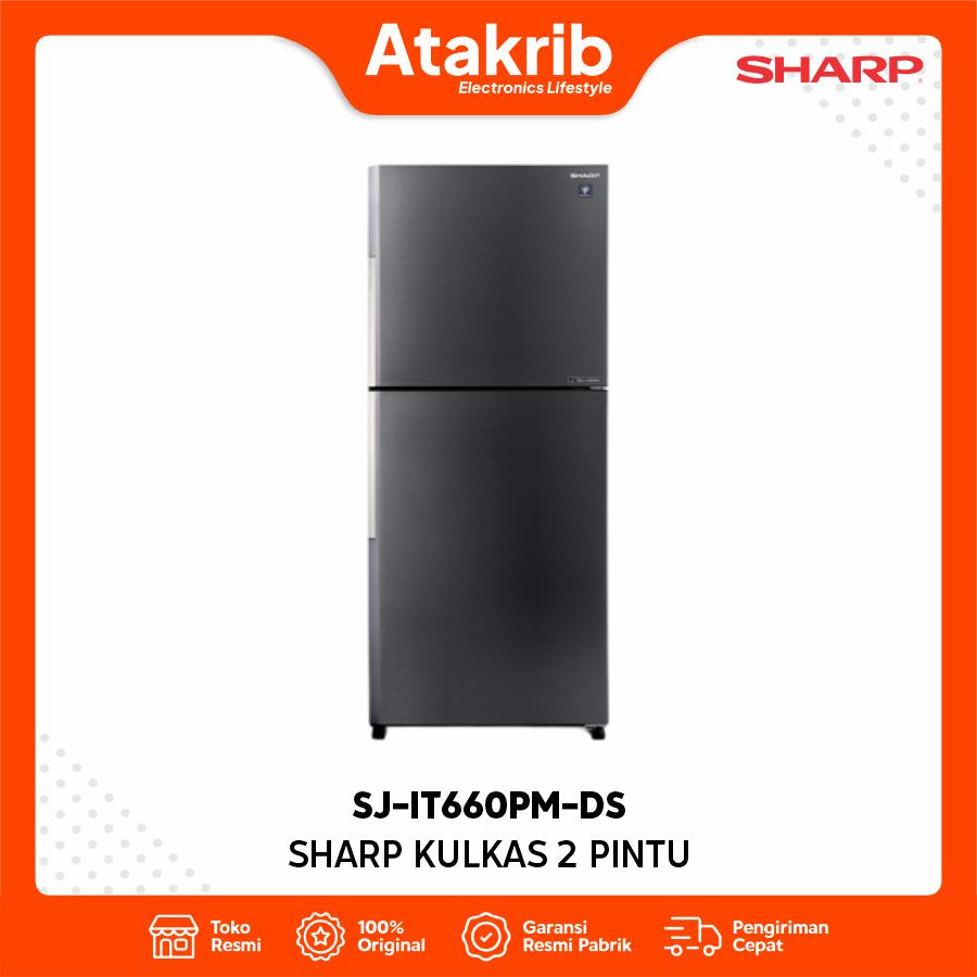 SHARP KULKAS 2 PINTU BIG SJ-IT660PM-DS 