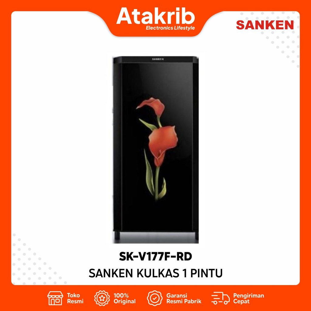 SANKEN KULKAS 1 PINTU SK-V177F-RD 