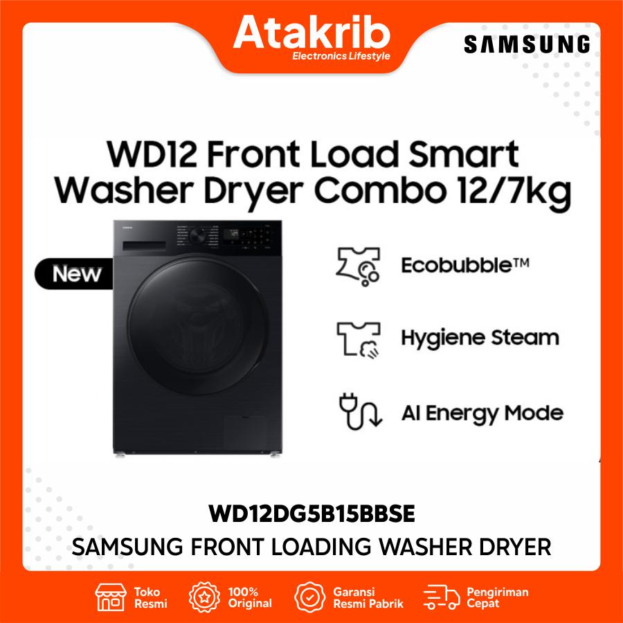 SAMSUNG FRONT LOADING WASHER DRYER WD12DG5B15BBSE 