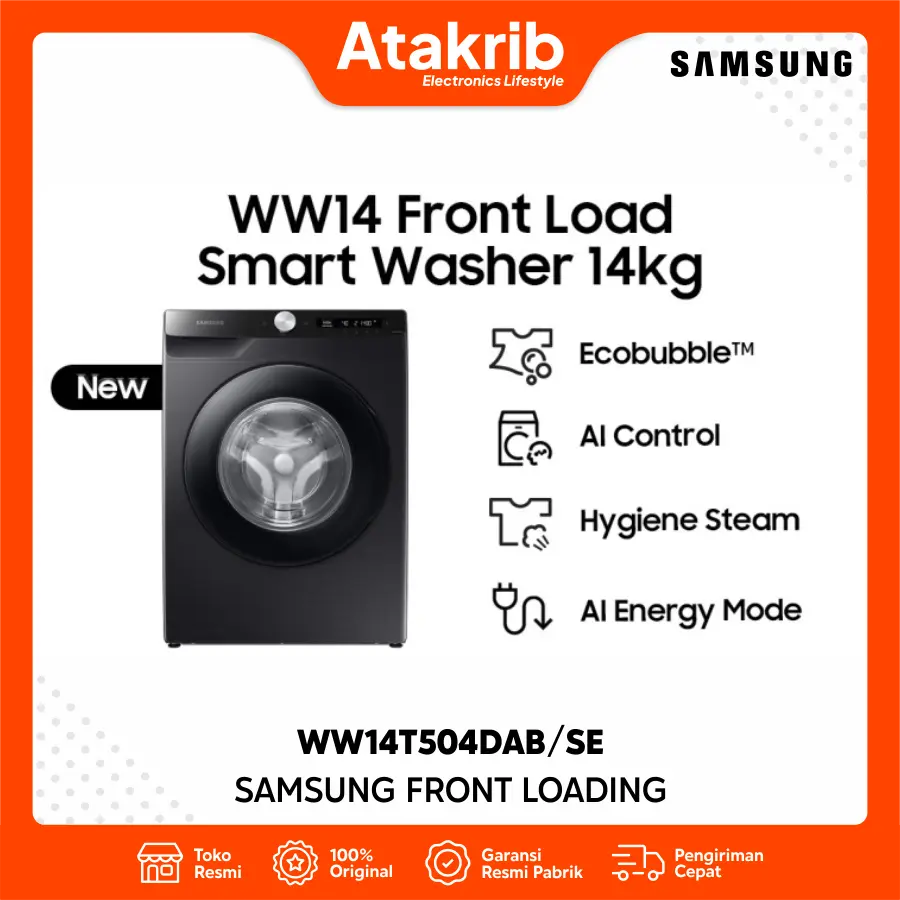 SAMSUNG FRONT LOADING WW14T504DAB/SE 