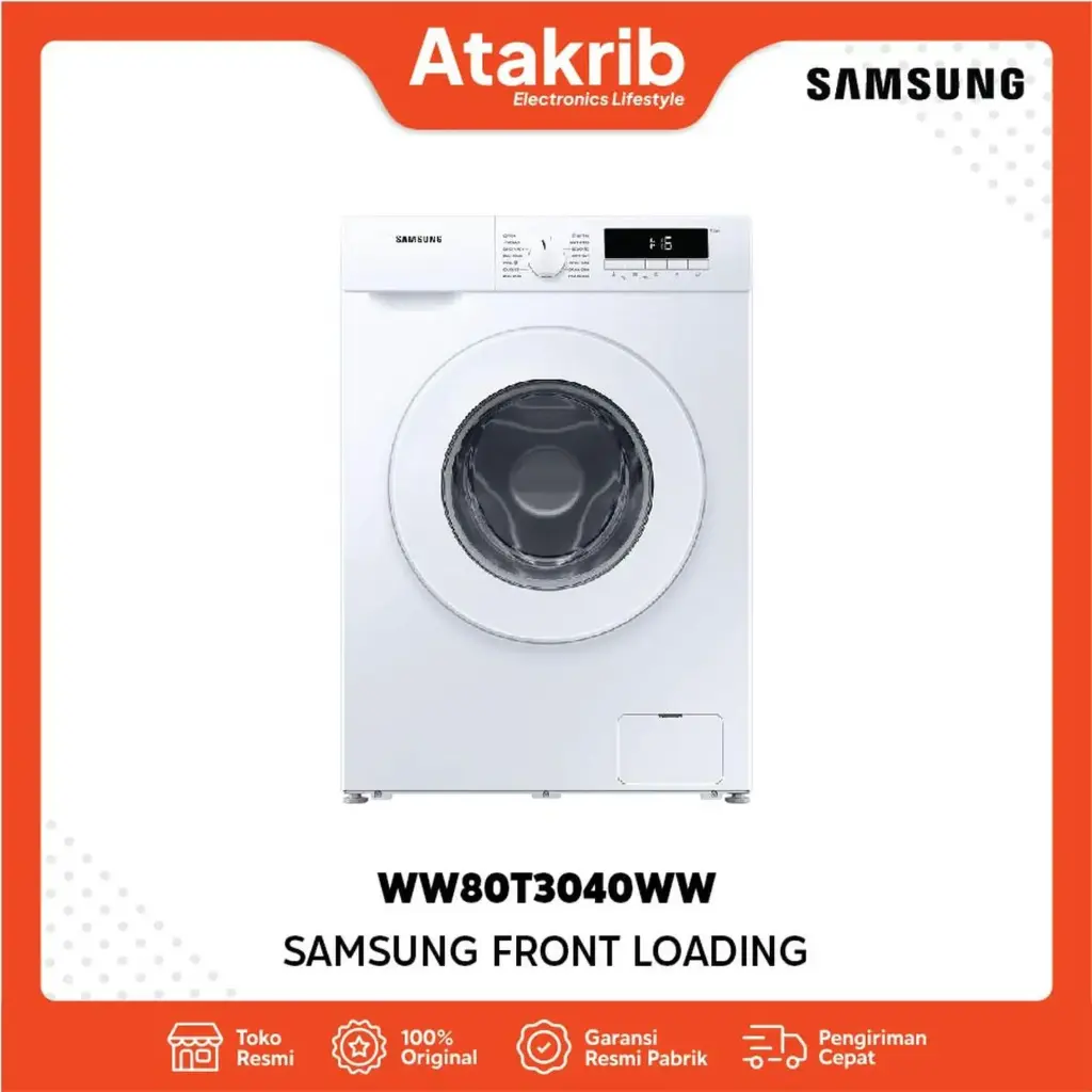 SAMSUNG FRONT LOADING WW80T3040WW/SE 