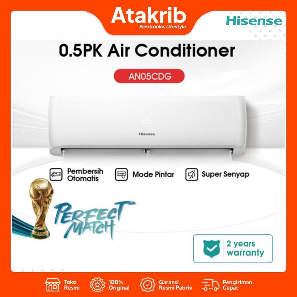 HISENSE AC STANDART 1/2 PK AN05CDG-ID 