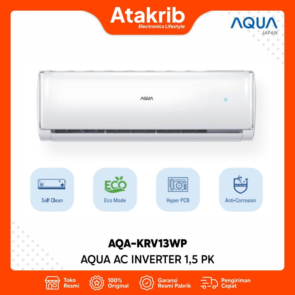 AQUA AC INVERTER 1,5 PK AQA-KRV13WP 