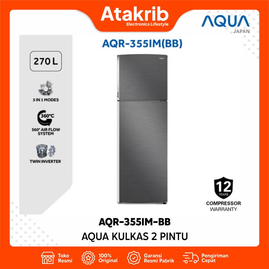 AQUA KULKAS 2 PINTU BIG AQR-355IM-BB 