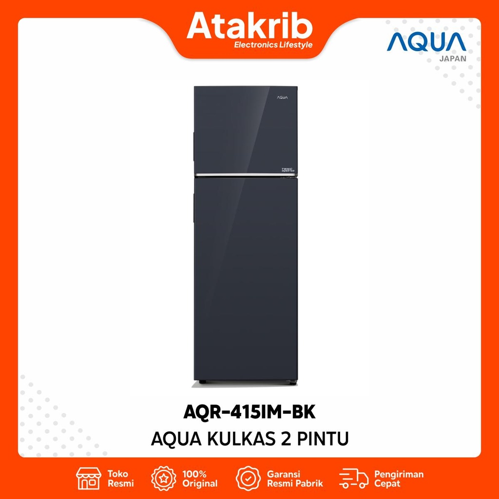 AQUA KULKAS 2 PINTU BIG AQR-415IM-BK 