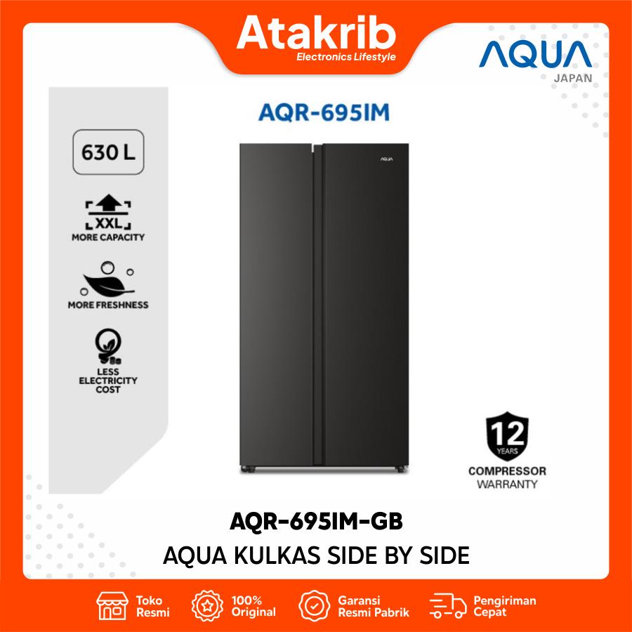 AQUA KULKAS SIDE BY SIDE AQR-695IM-GB 