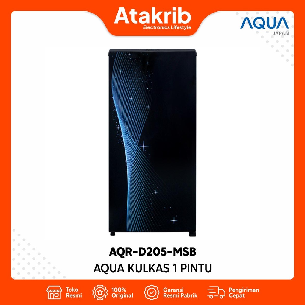 AQUA KULKAS 1 PINTU AQR-D205-MSB 
