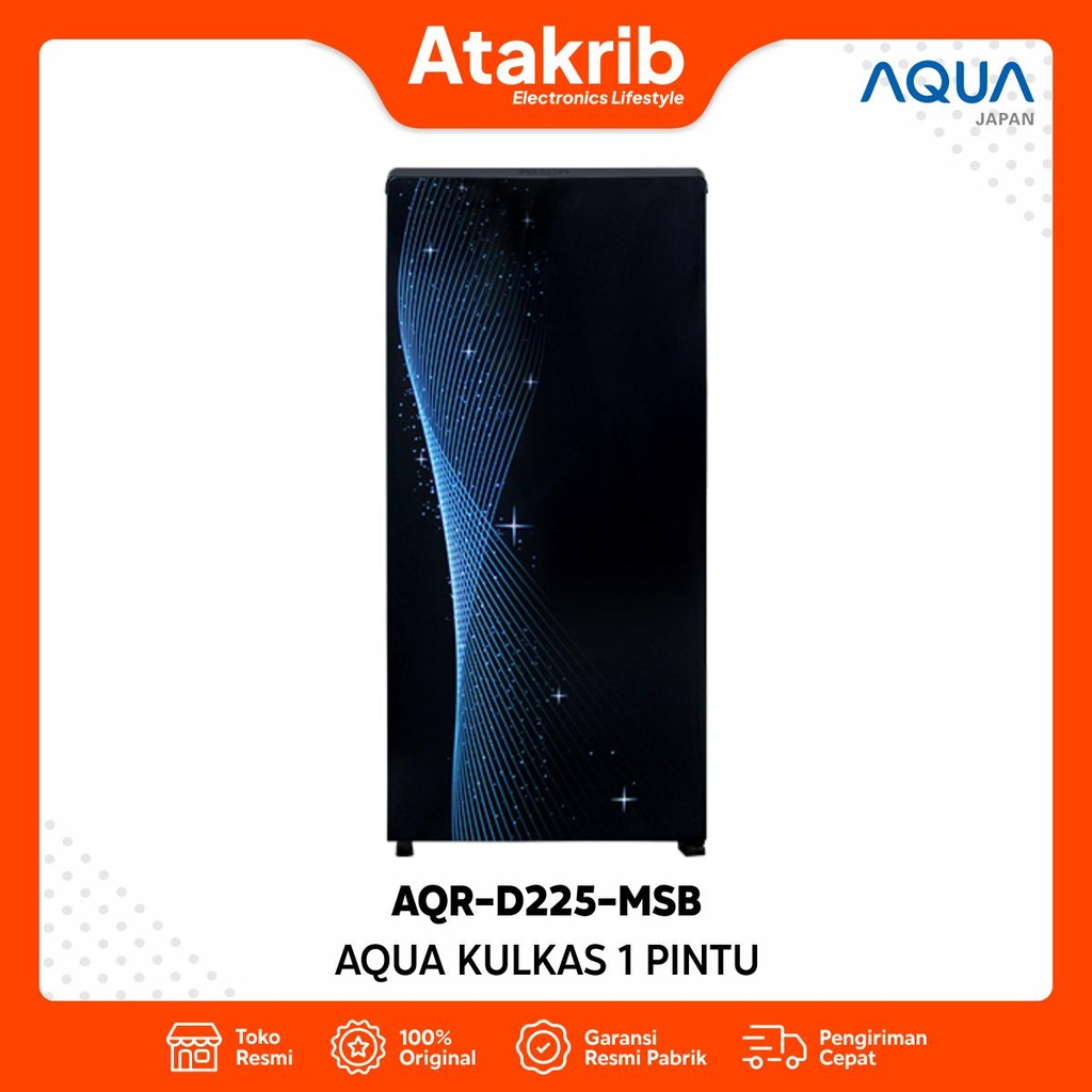 AQUA KULKAS 1 PINTU AQR-D225-MSB 