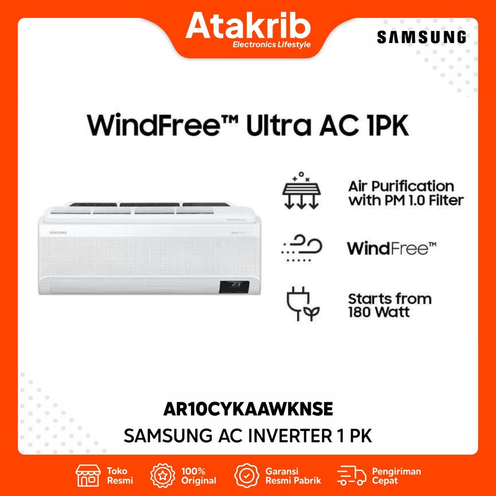 SAMSUNG AC INVERTER 1 PK AR10CYKAAWKNSE 
