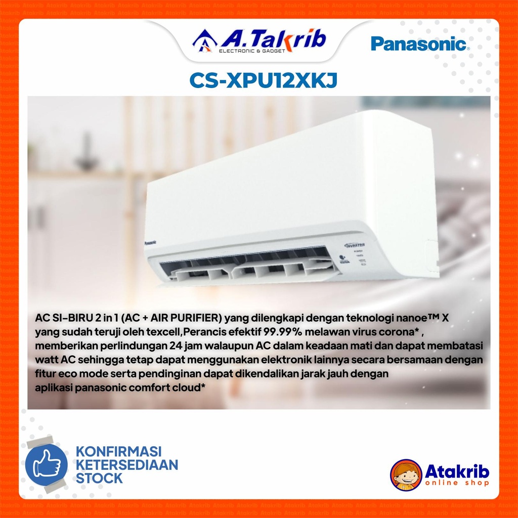 PANASONIC AC INVERTER 1,5 PK CS-XPU12XKJ 