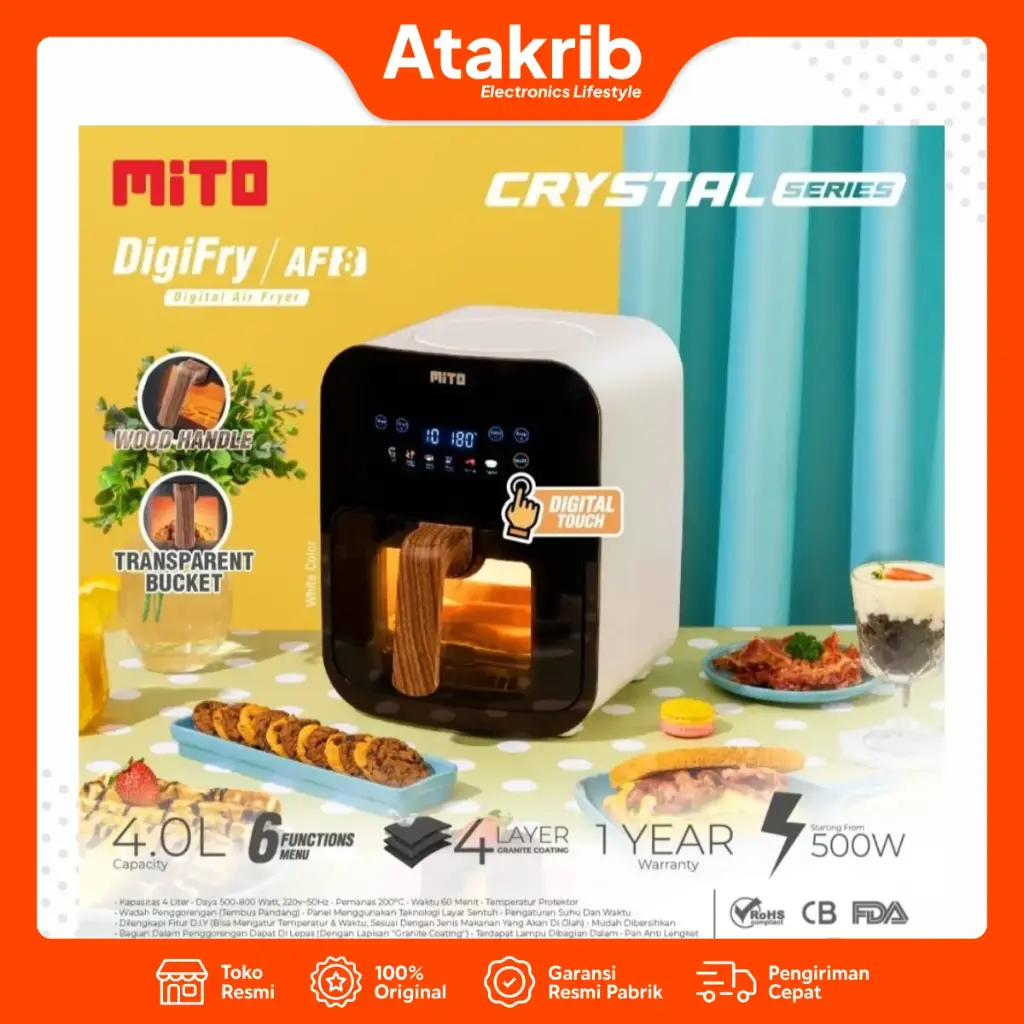 MITO AIR FRYER DIGIFRY AF8 4L-WHITE 