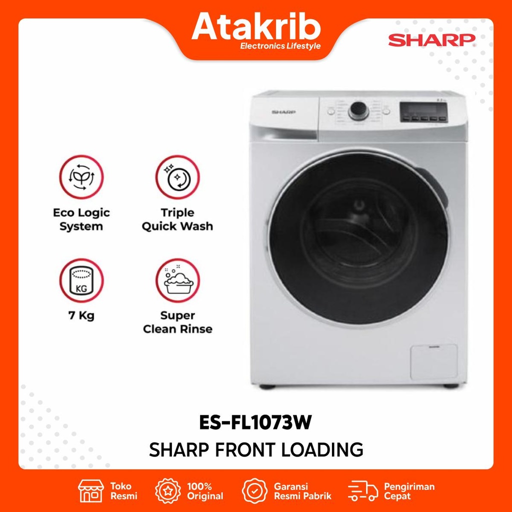 SHARP FRONT LOADING ES-FL1073W 