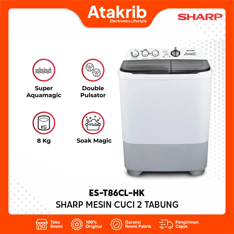 SHARP SEMI AUTO 2 TB ES-T86CL-HK 