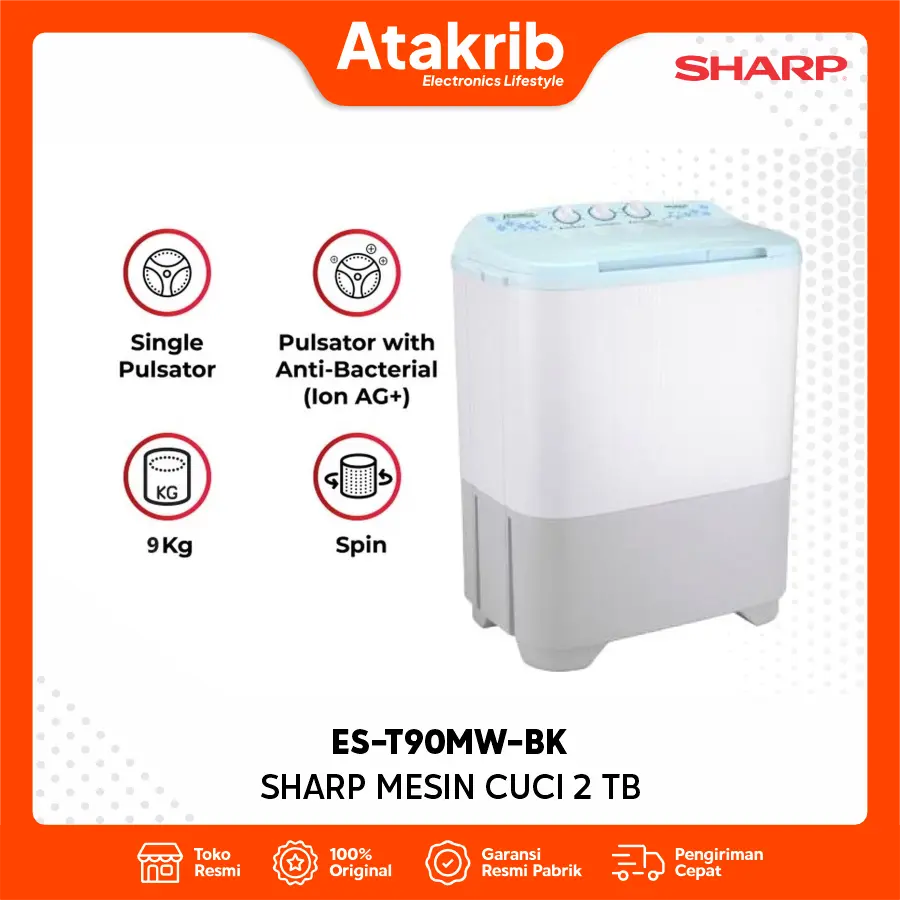 SHARP SEMI AUTO 2 TB ES-T90MW-BK 
