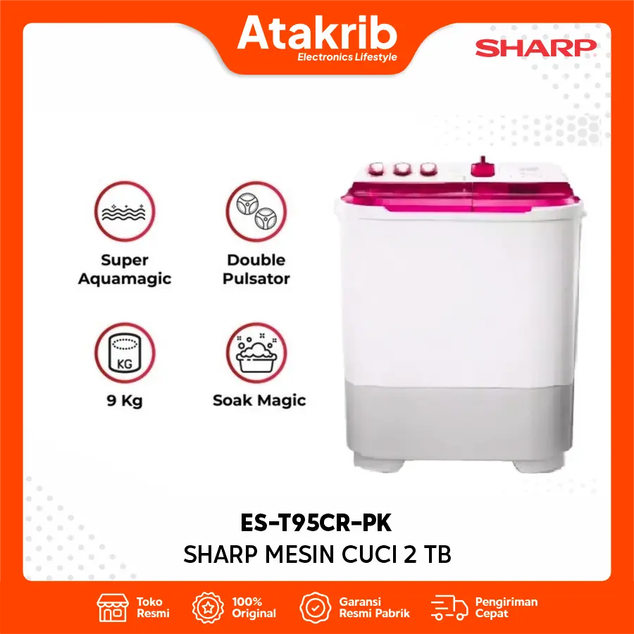 SHARP SEMI AUTO 2 TB ES-T95CR-PK 
