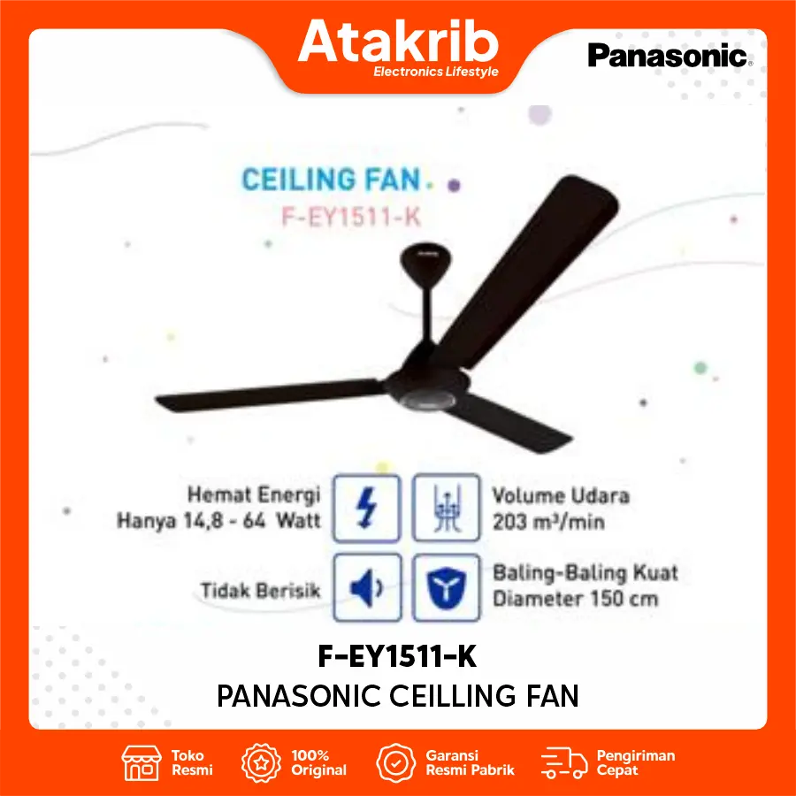 PANASONIC CEILLING FAN F-EY1511-K 