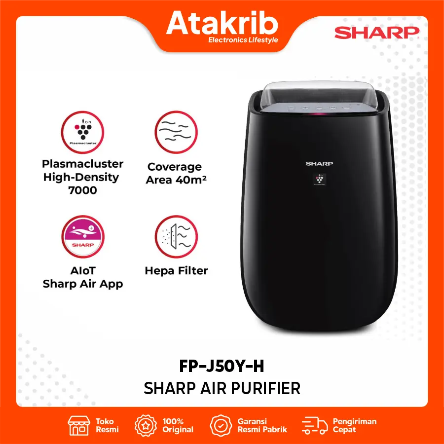 SHARP AIR PURIFIER FP-J50Y-H 