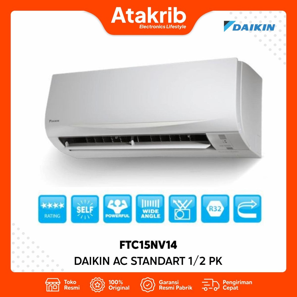 DAIKIN AC STANDART 1/2 PK FTC15NV14 