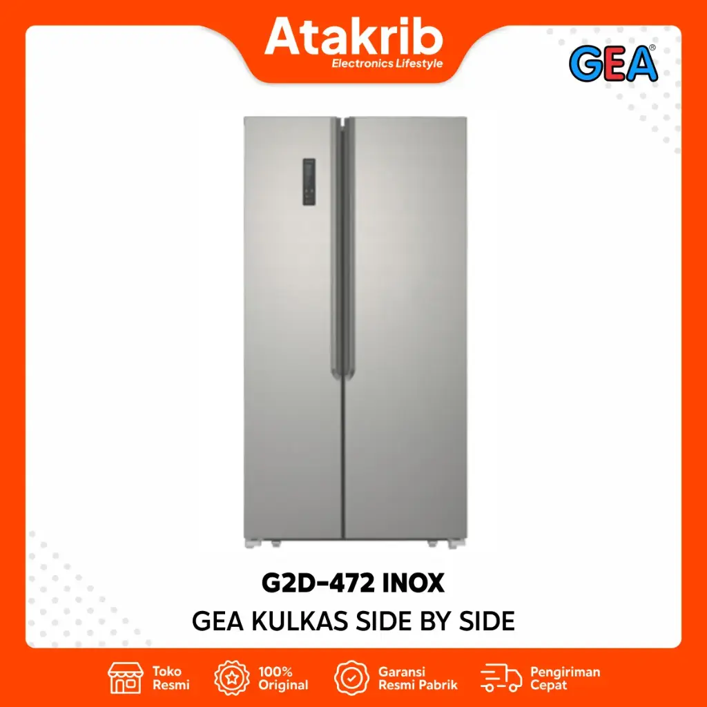 GEA KULKAS SIDE BY SIDE G2D-472 INOX 