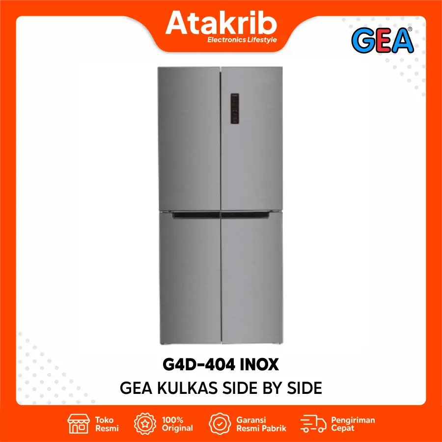 GEA KULKAS SIDE BY SIDE G4D-404 INOX 
