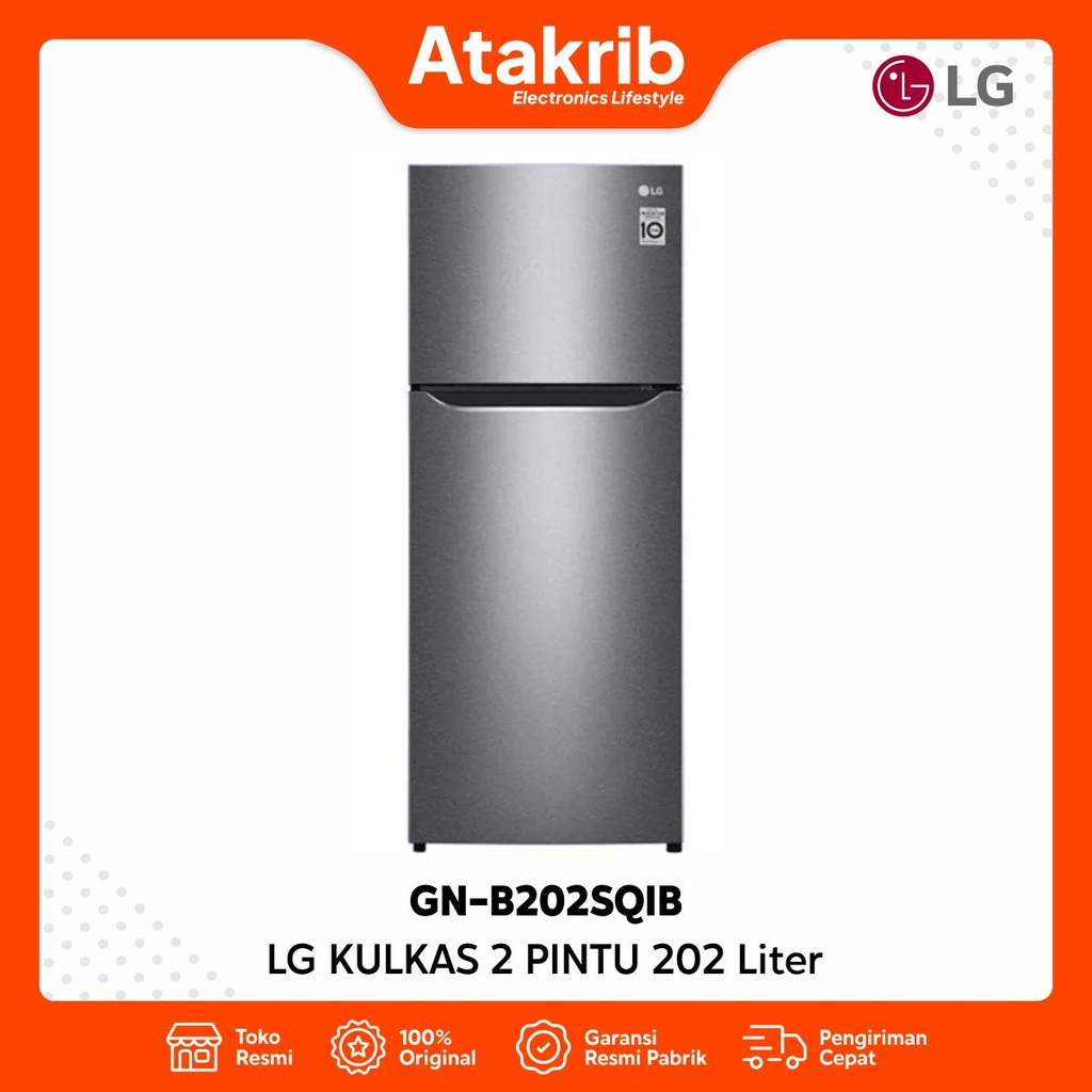 LG KULKAS 2 PINTU SMALL GN-B202SQIB 