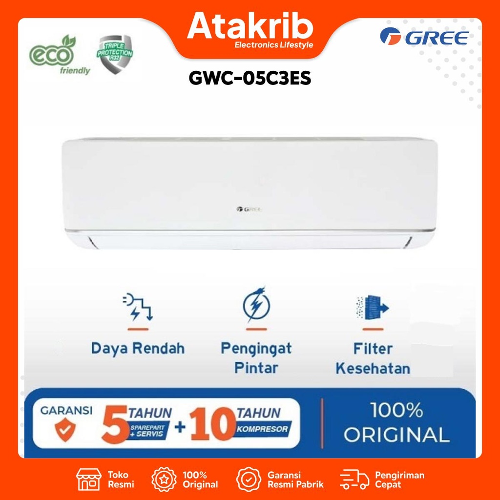 GREE AC LOW WATT 1/2 PK GWC-05C3ES-I 
