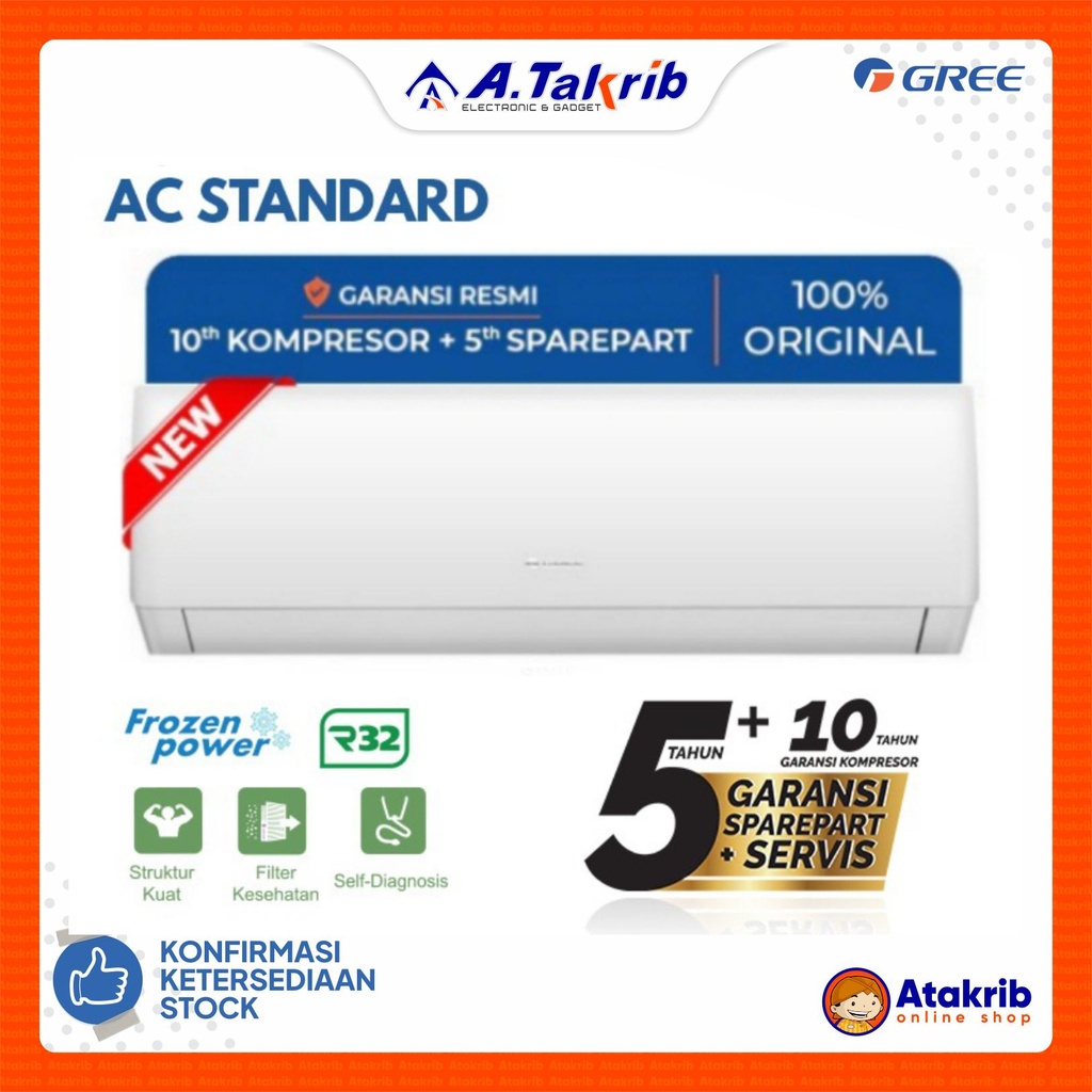 GREE AC STANDART 1/2 PK GWC-05MOO5-I 