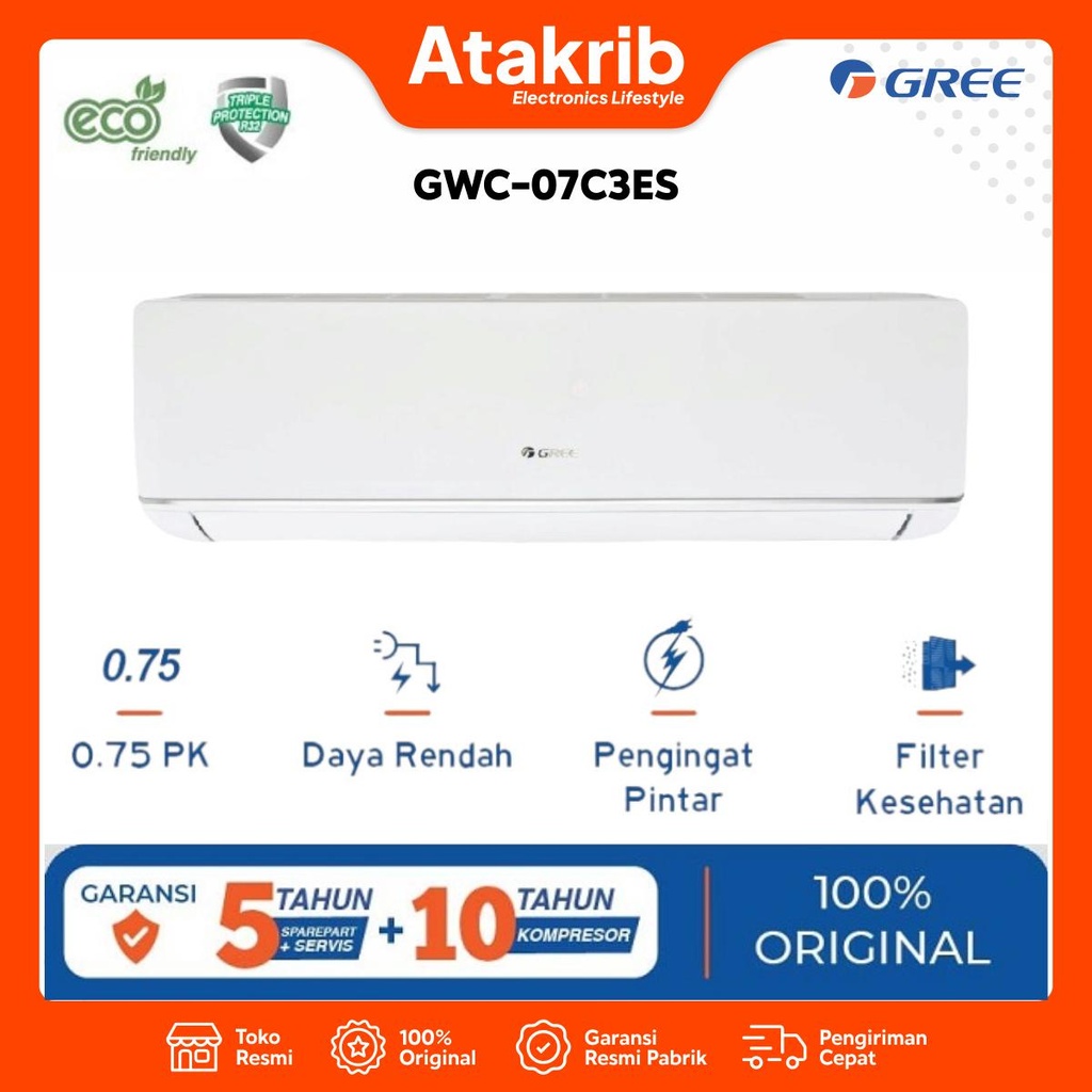 GREE AC LOW WATT 3/4 PK GWC-07C3ES-I 