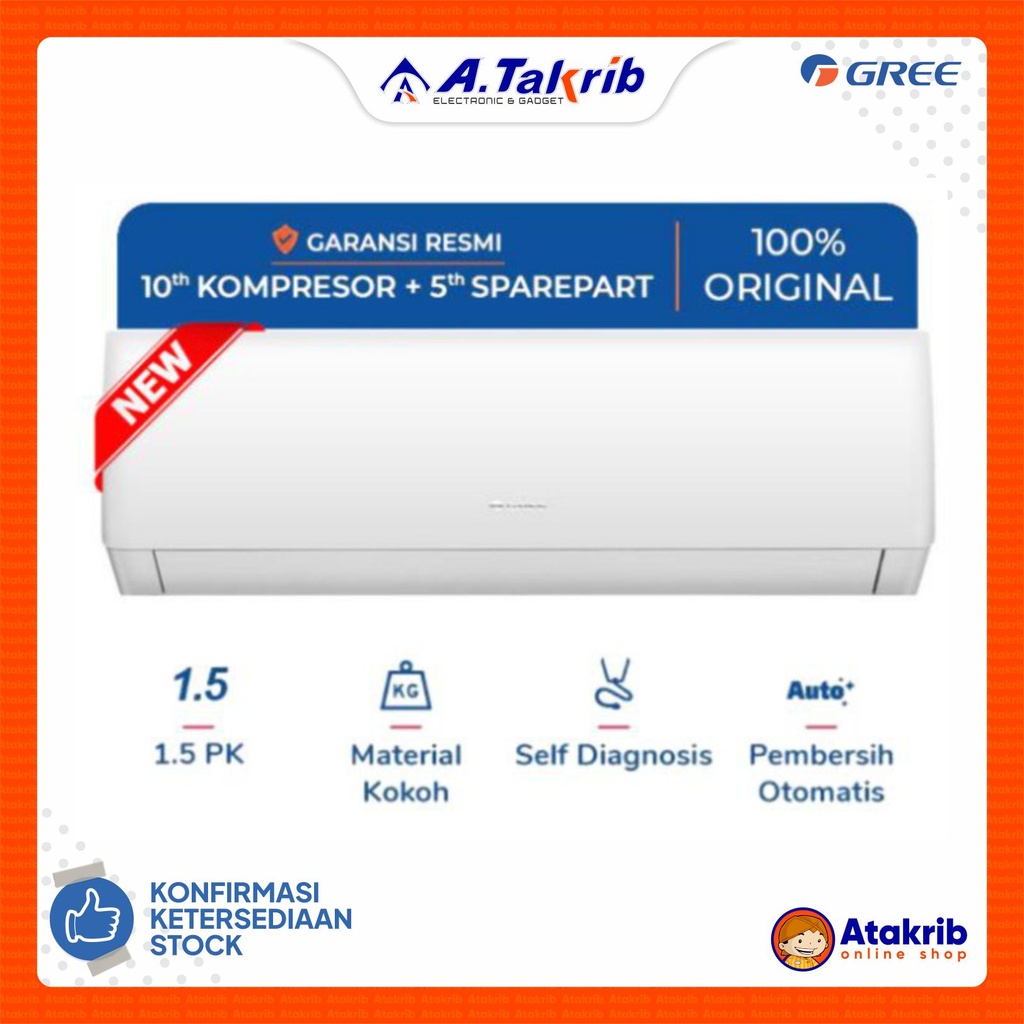 GREE AC STANDART 1,5 PK GWC-12MOO5-I 