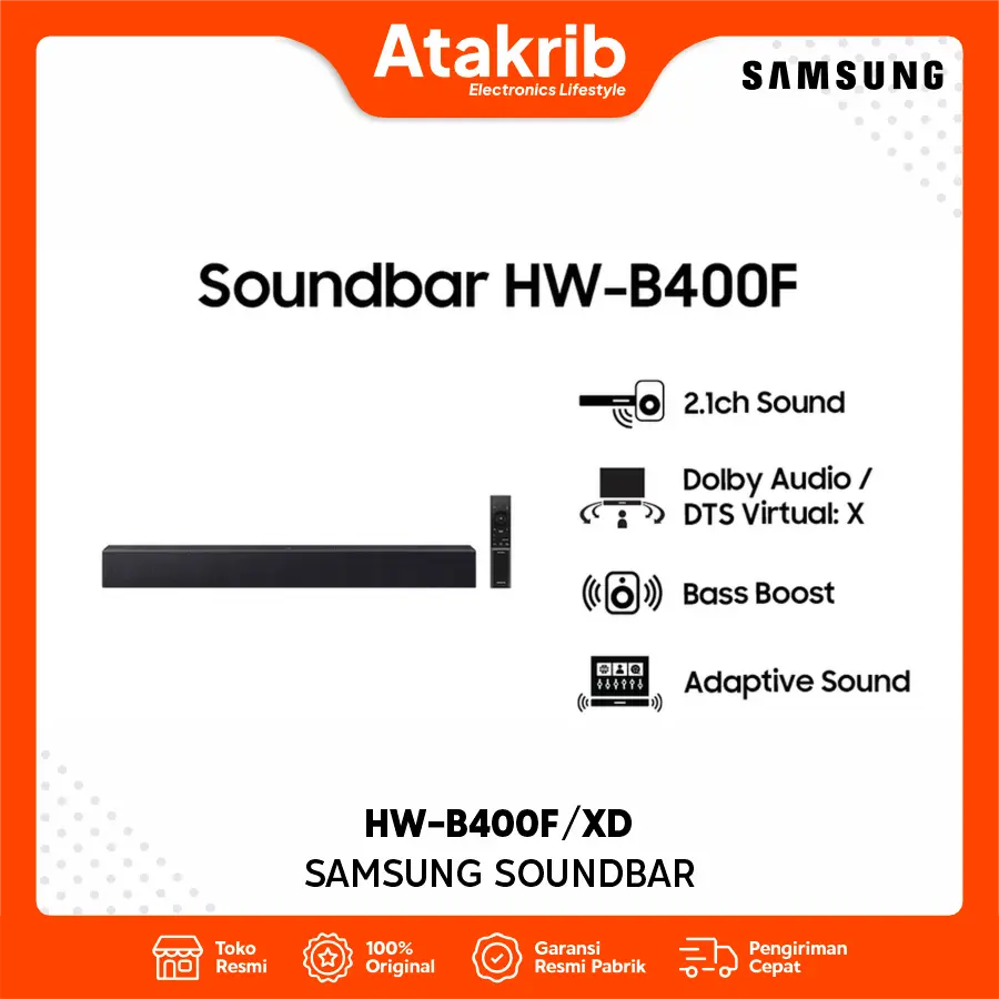 SAMSUNG SOUNDBAR HW-B400F/XD 