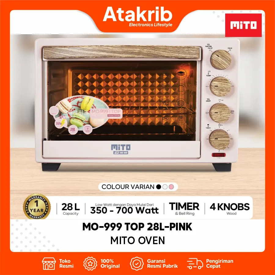 MITO OVEN MO-999 TOP 28L-PINK 