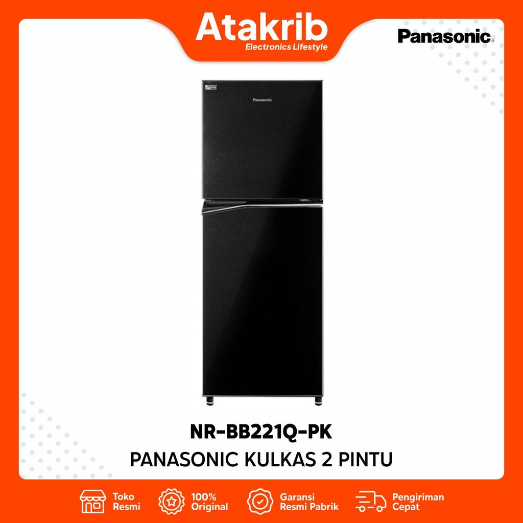 PANASONIC KULKAS 2 PINTU SMALL NR-BB221Q-PK 
