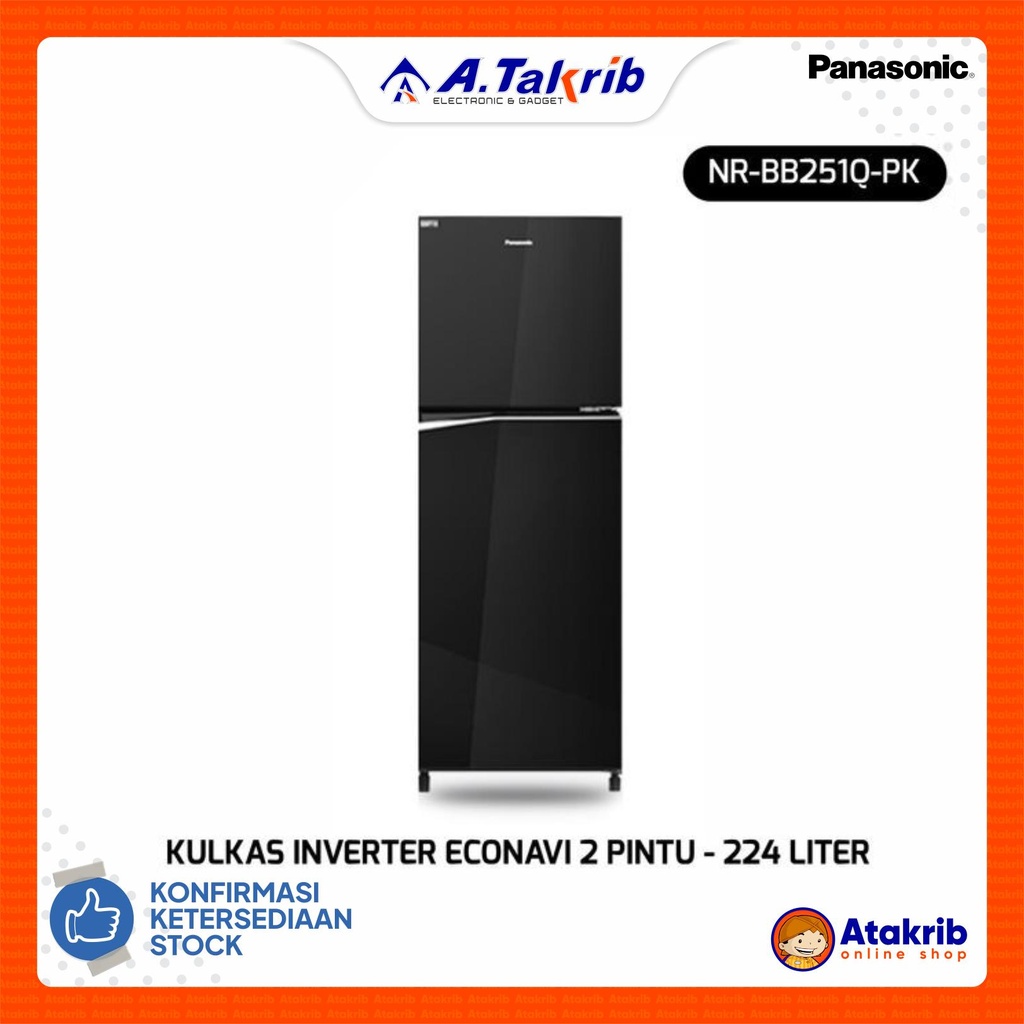 PANASONIC KULKAS 2 PINTU SMALL NR-BB251Q-PK 