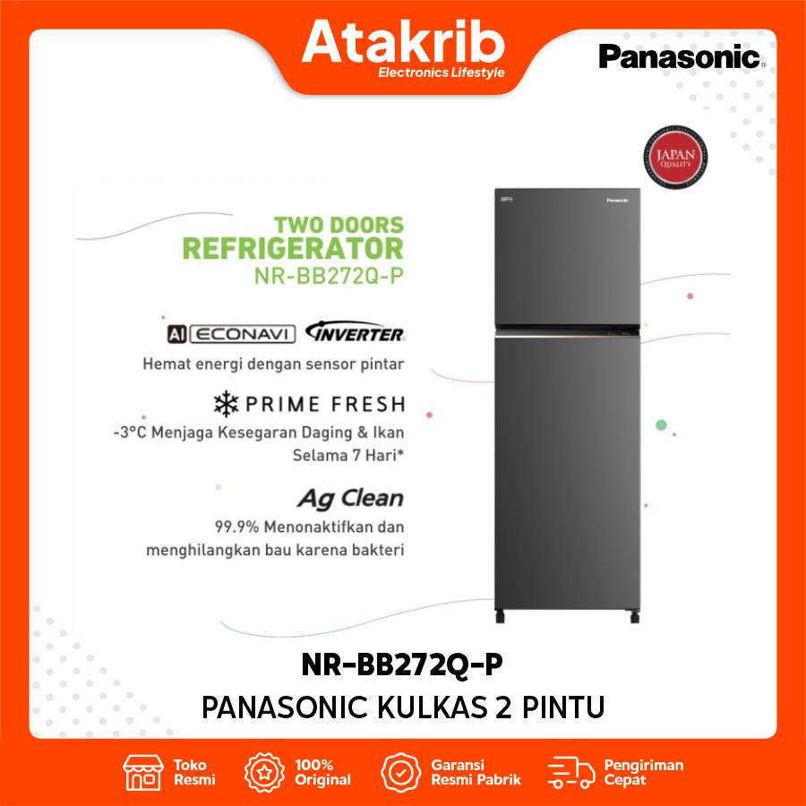 PANASONIC KULKAS 2 PINTU SMALL NR-BB272Q-P 
