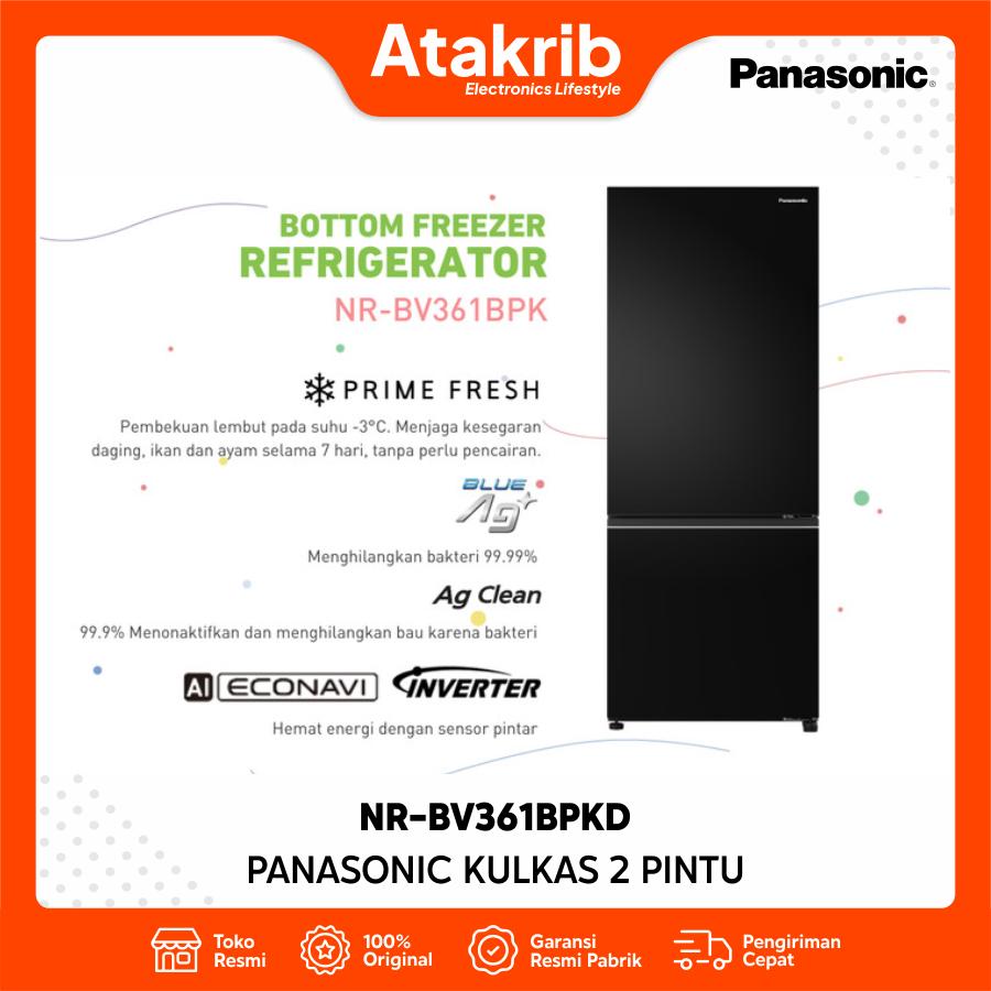 PANASONIC KULKAS 2 PINTU BIG NR-BV361BPKD 