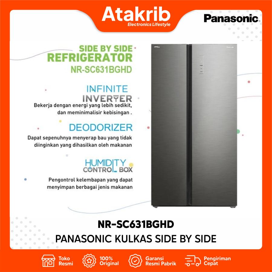 PANASONIC KULKAS SIDE BY SIDE NR-SC631BGHD 