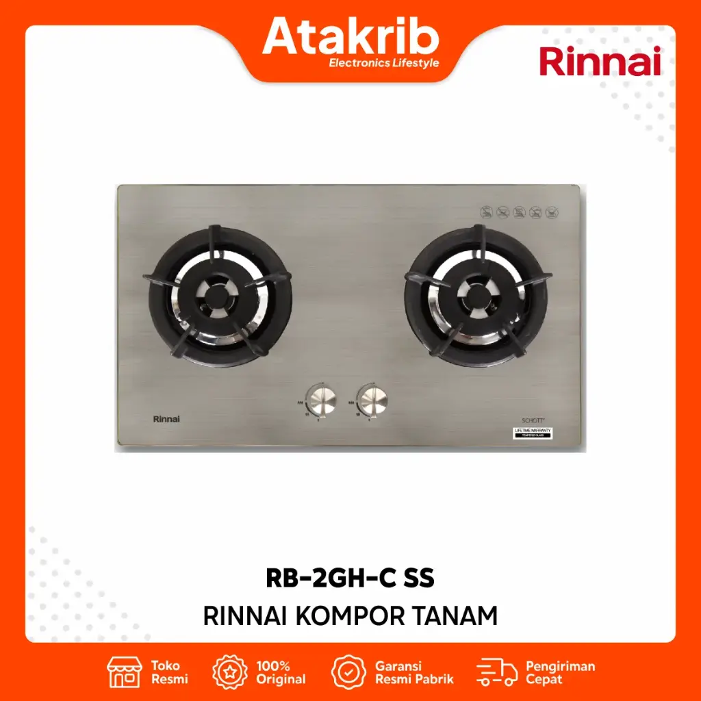 RINNAI BUILT IN HOB RB-2GH-C SS 