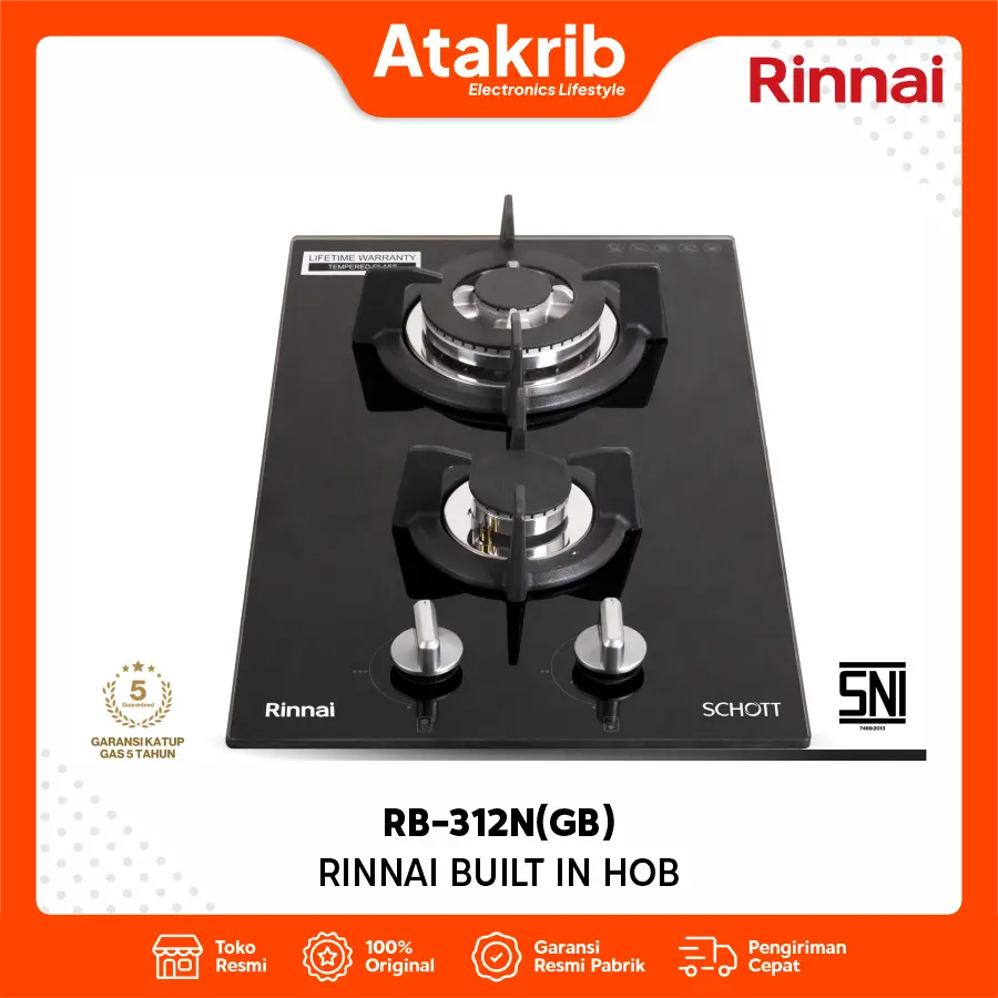 RINNAI BUILT IN HOB RB-312N-GB 