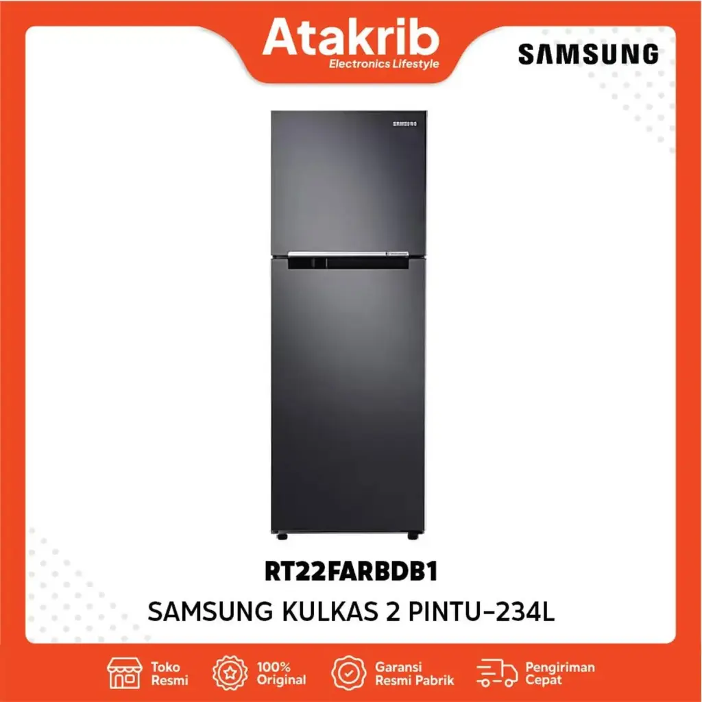 SAMSUNG KULKAS 2 PINTU BIG RT22FARBDB1/SE 