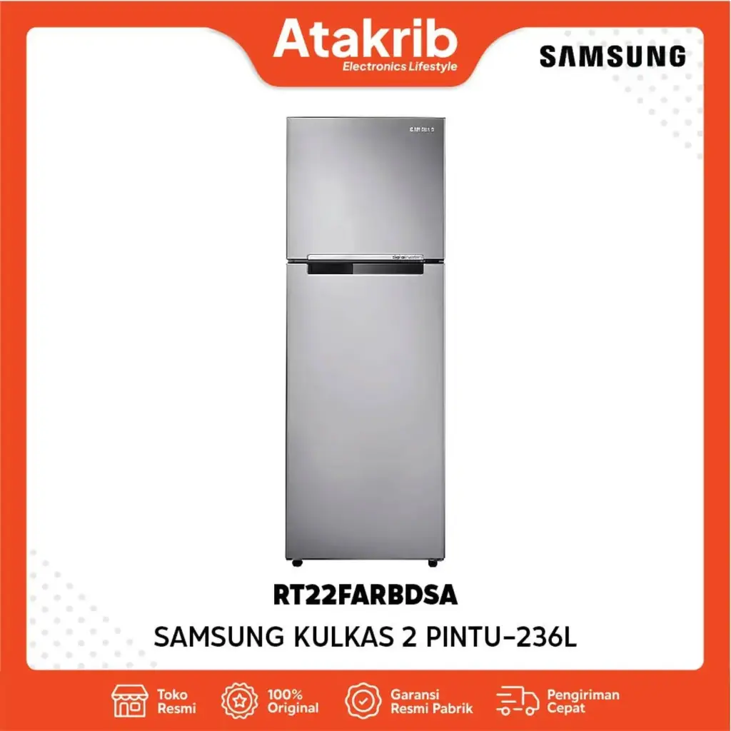 SAMSUNG KULKAS 2 PINTU SMALL RT22FARBDSA/SE 