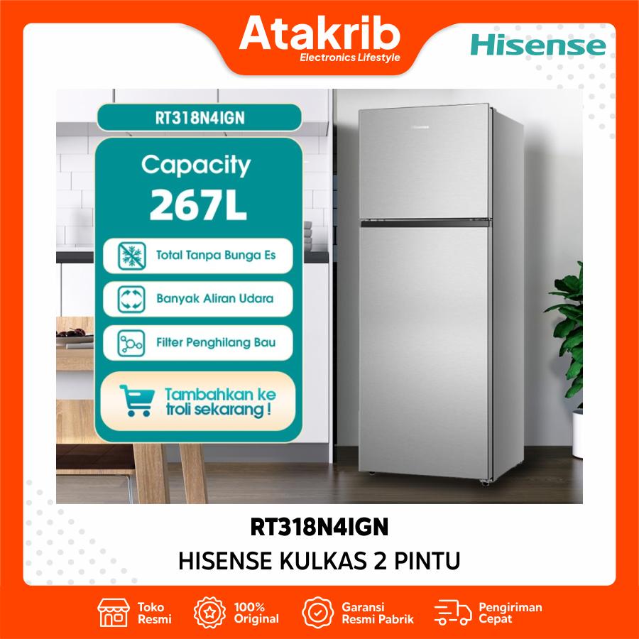 HISENSE KULKAS 2 PINTU SMALL RT318N4IGN 