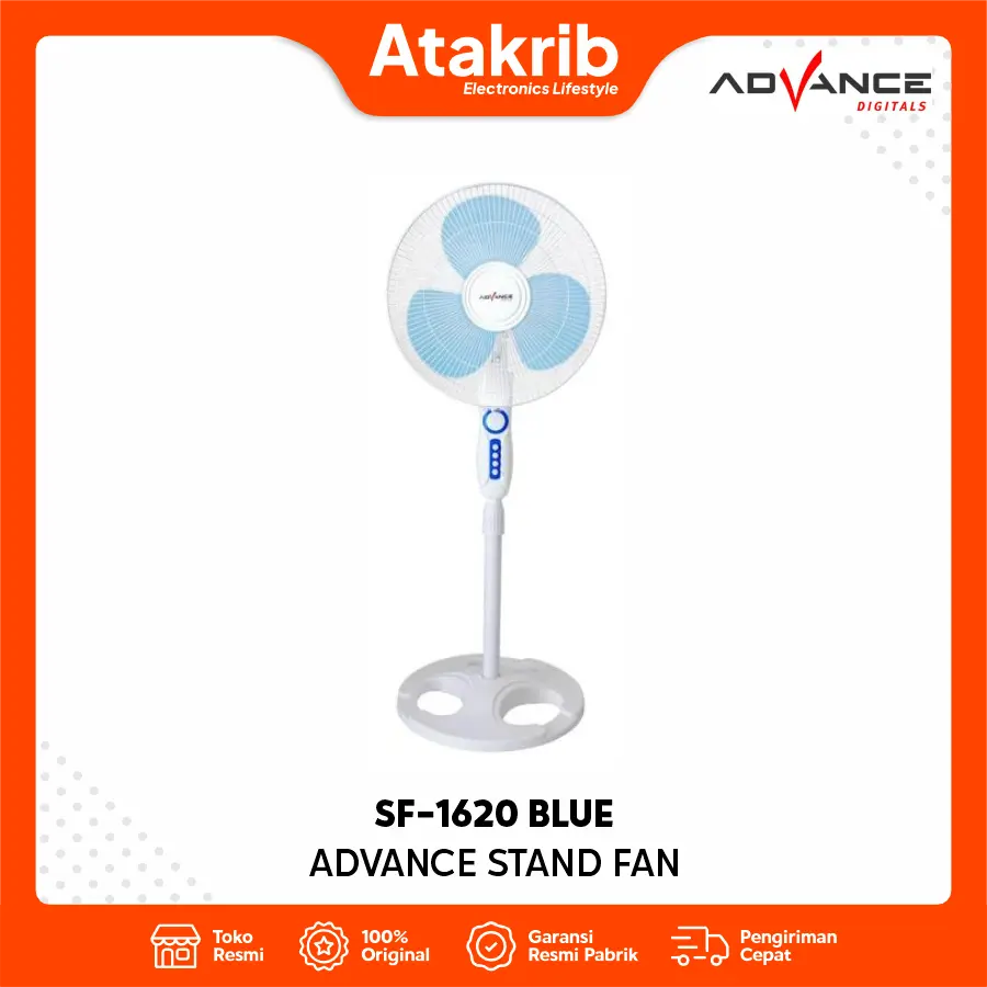 ADVANCE STAND FAN SF-1620 BLUE 