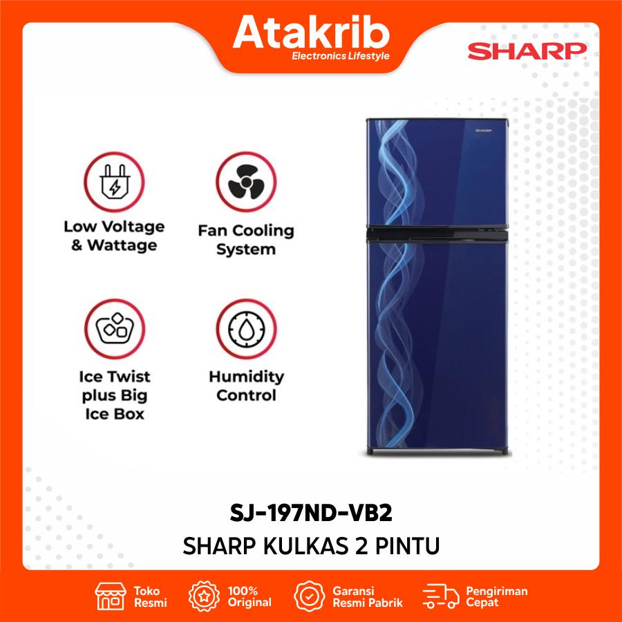 SHARP KULKAS 2 PINTU SMALL SJ-197ND-VB2 