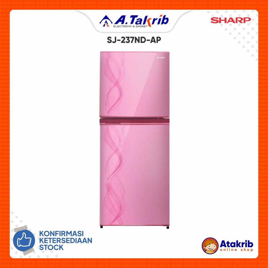 SHARP KULKAS 2 PINTU SMALL SJ-237ND-AP 