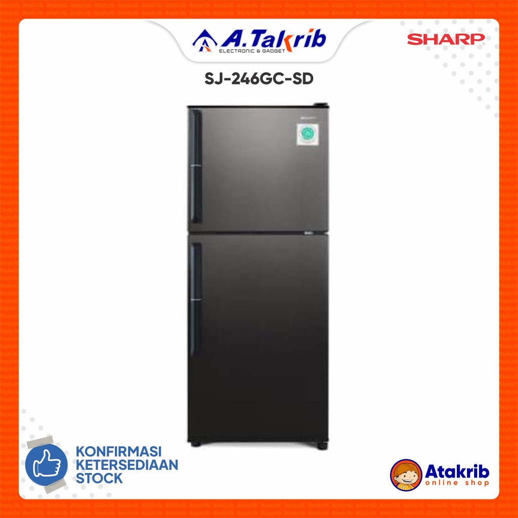 SHARP KULKAS 2 PINTU SMALL SJ-246GC-SD 