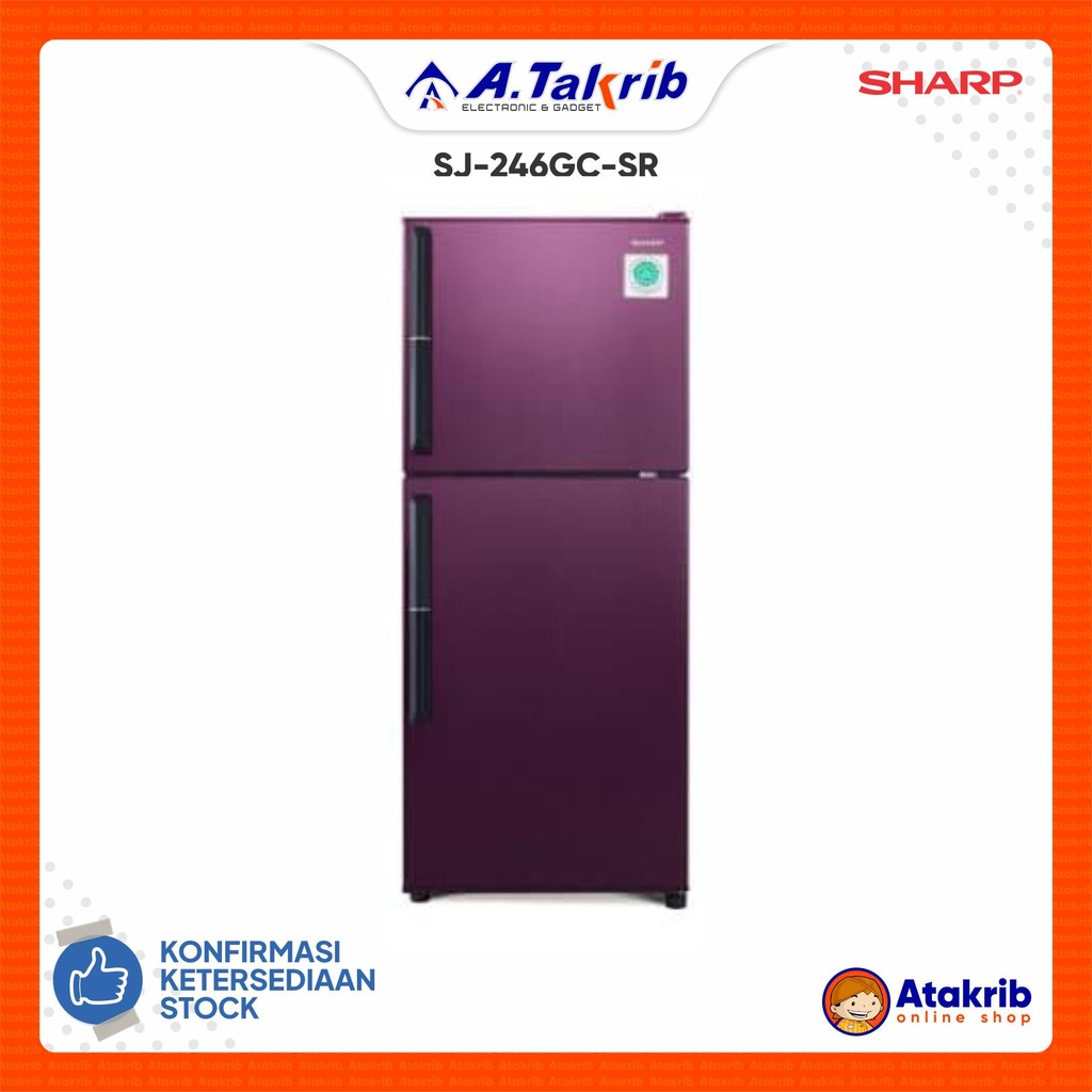 SHARP KULKAS 2 PINTU SMALL SJ-246GC-SR 