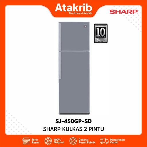 SHARP KULKAS 2 PINTU BIG SJ-450GP-SD 